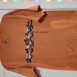Newport Blue orange t shirt